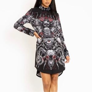 BlackMilk The Omen Long Sleeve Business Time Dress